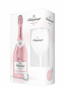 Schlumberger, Rosé Ice Secco + glas in Gift