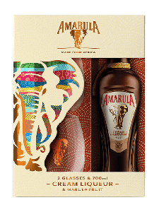 Amarula Fruit Cream met 2 glazen in gift