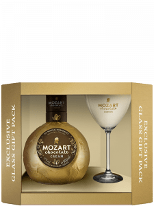 Mozart, Chocolate Cream with Cocktail Glass Gift 50 cl